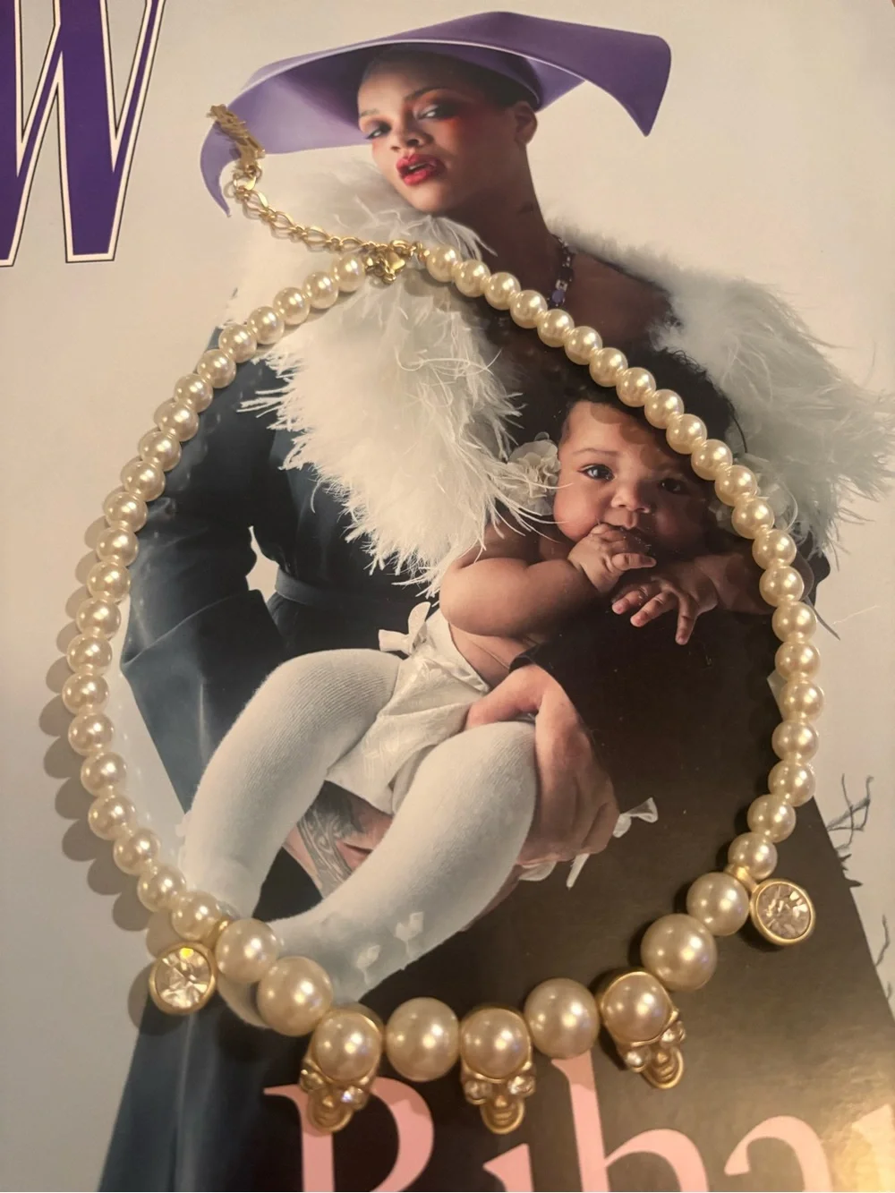 EVAE + Mob Pearl Skull Necklace